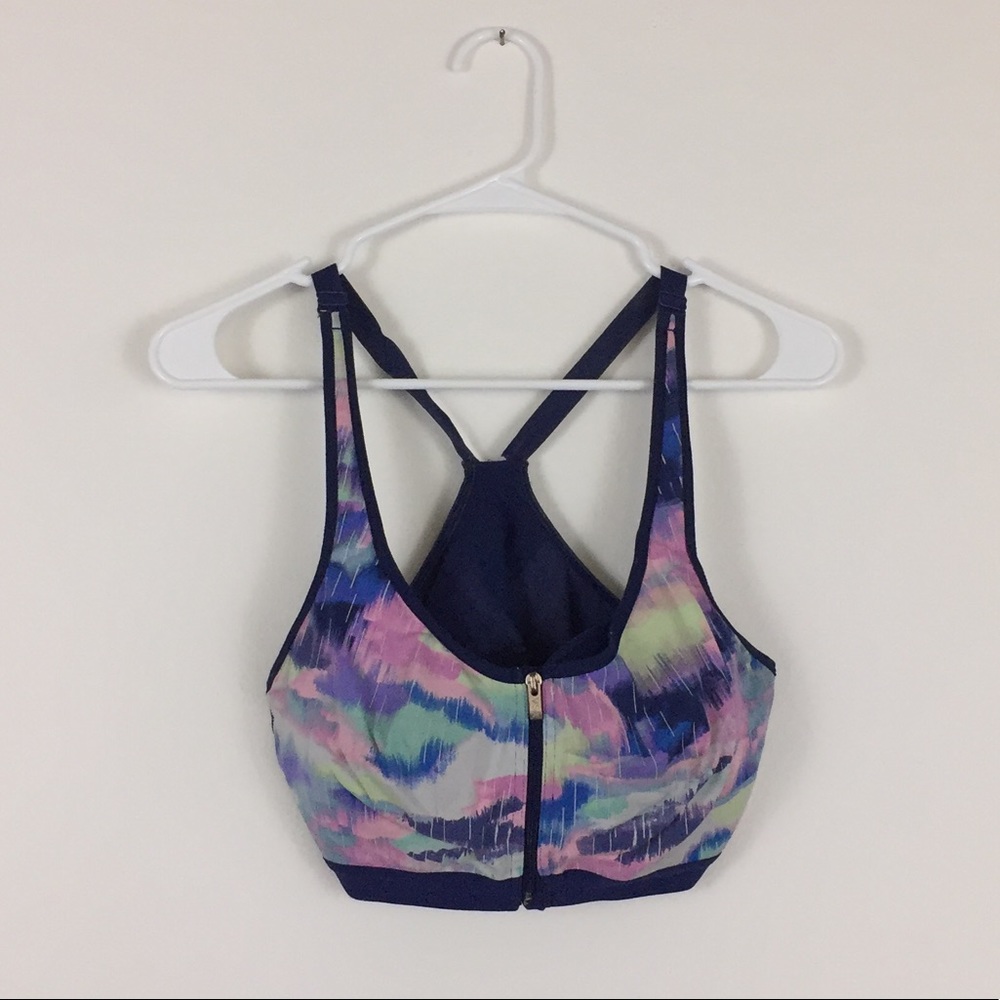 Victoria’s Secret blue pattern sports bra sz 36C